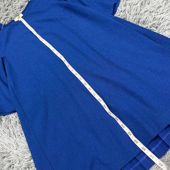 Umgee Royal Blue Shift Dress Pleated Back Size Small - Picture 5 of 9